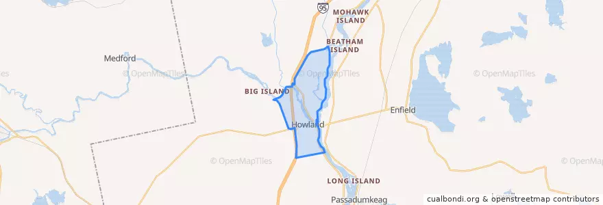 Mapa de ubicacion de Howland.