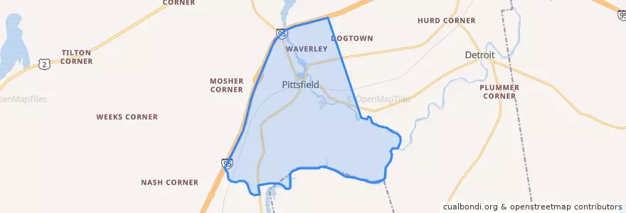 Mapa de ubicacion de Pittsfield.