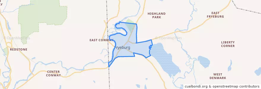 Mapa de ubicacion de Fryeburg.