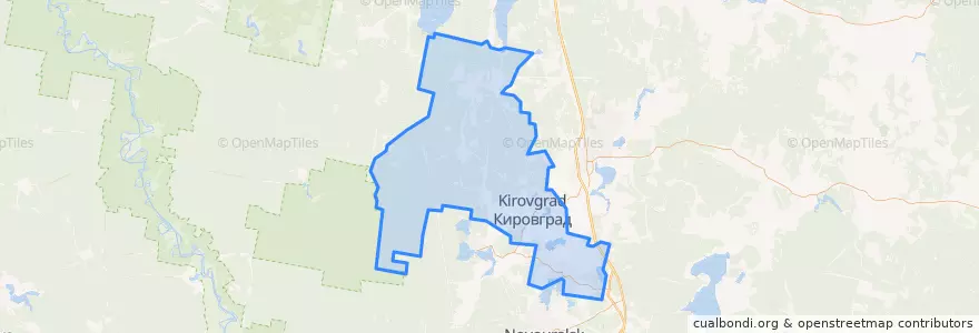 Mapa de ubicacion de キロヴグラード管区.