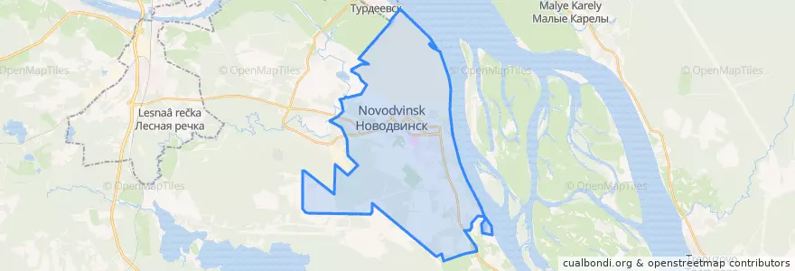 Mapa de ubicacion de городской округ Новодвинск.