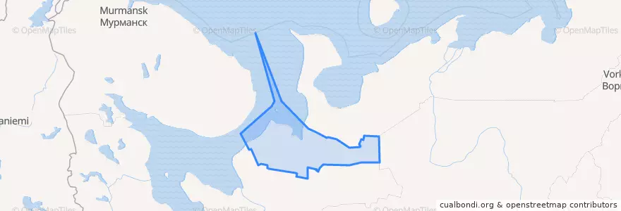 Mapa de ubicacion de Мезенский район.