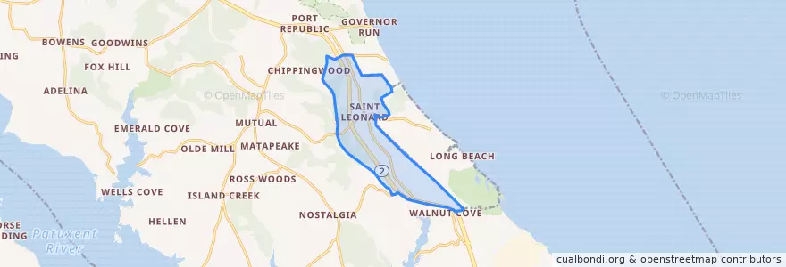 Mapa de ubicacion de Saint Leonard.