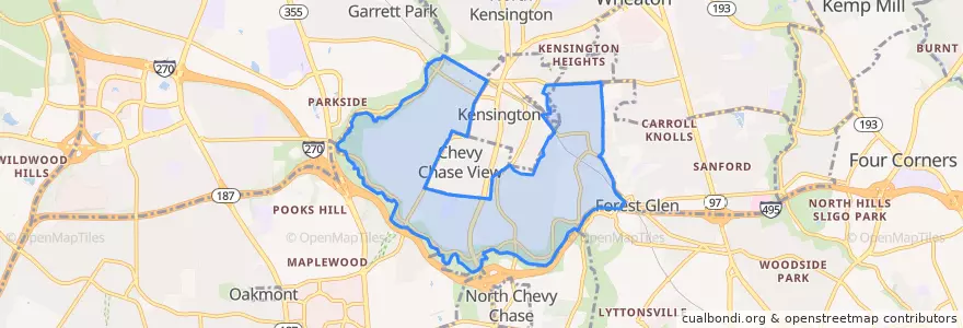 Mapa de ubicacion de South Kensington.