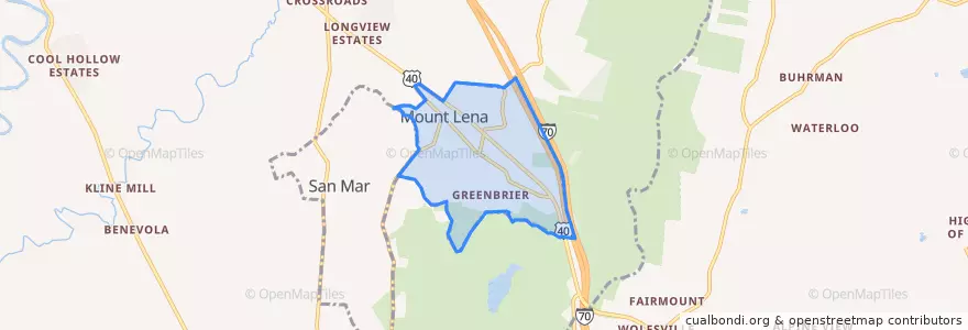 Mapa de ubicacion de Mount Lena.