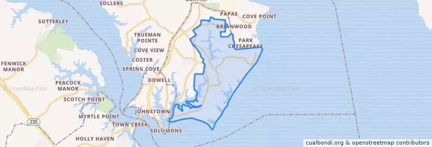Mapa de ubicacion de Chesapeake Ranch Estates-Drum Point.