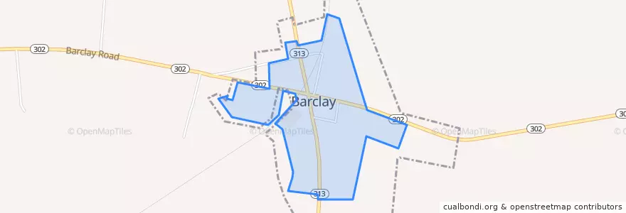Mapa de ubicacion de Barclay.