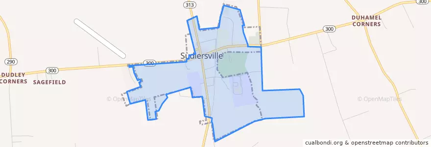 Mapa de ubicacion de Sudlersville.