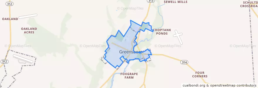 Mapa de ubicacion de Greensboro.