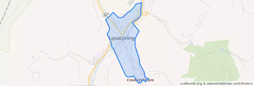 Mapa de ubicacion de Lonaconing.