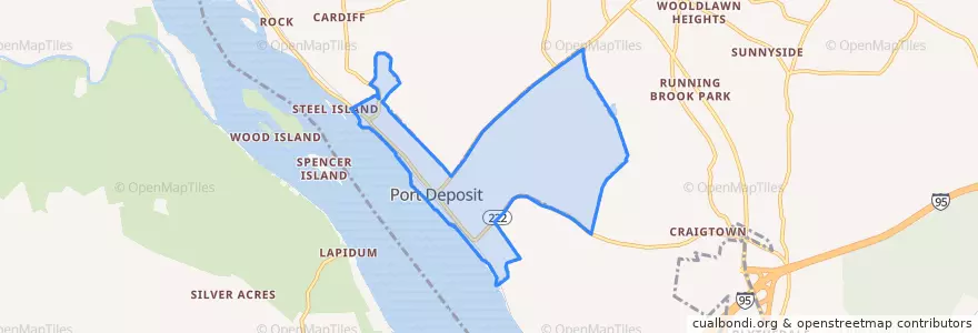 Mapa de ubicacion de Port Deposit.
