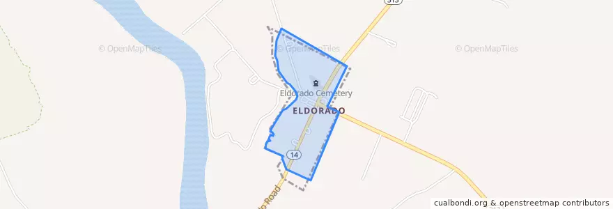 Mapa de ubicacion de Eldorado.