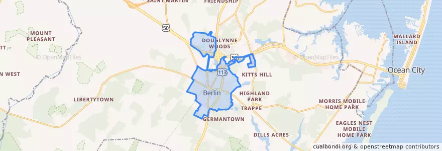 Mapa de ubicacion de Berlin.