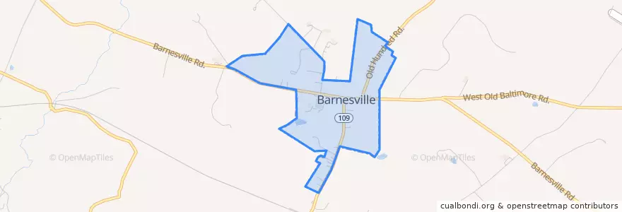 Mapa de ubicacion de Barnesville.