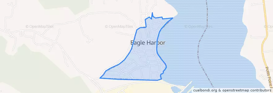 Mapa de ubicacion de Eagle Harbor.