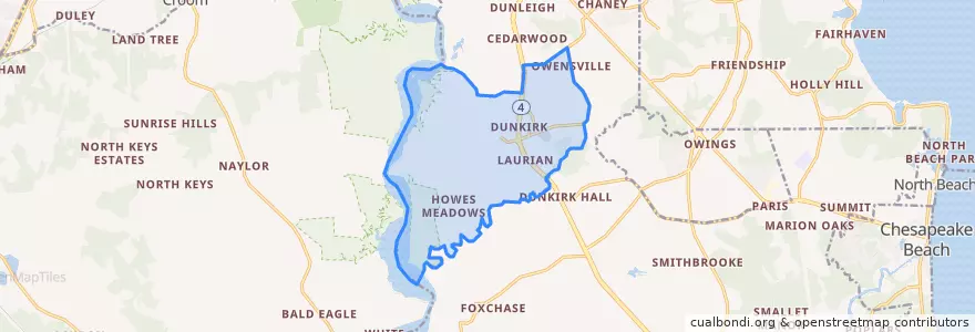 Mapa de ubicacion de Dunkirk.