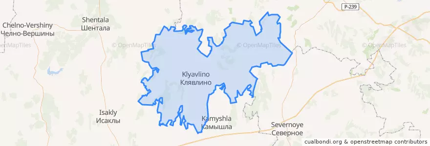 Mapa de ubicacion de Клявлинский район.