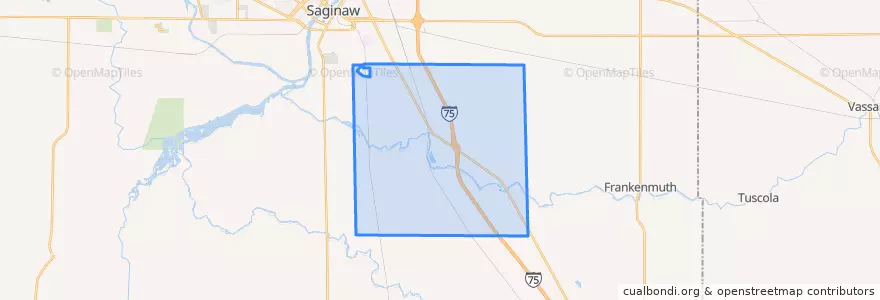 Mapa de ubicacion de Bridgeport Charter Township.