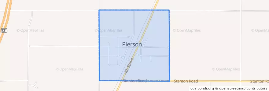 Mapa de ubicacion de Pierson.