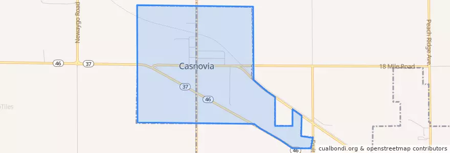 Mapa de ubicacion de Casnovia.