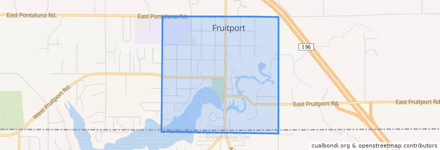 Mapa de ubicacion de Fruitport.