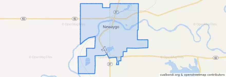 Mapa de ubicacion de Newaygo.