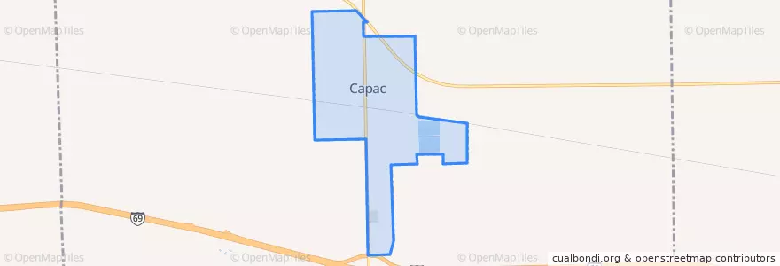 Mapa de ubicacion de Capac.