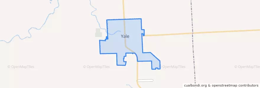 Mapa de ubicacion de Yale.
