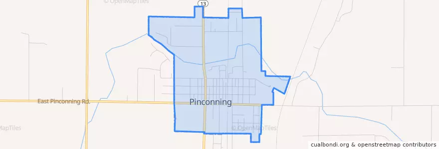 Mapa de ubicacion de City of Pinconning.