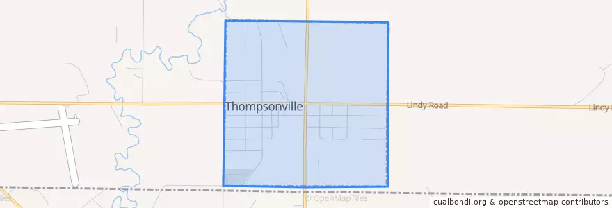 Mapa de ubicacion de Thompsonville.