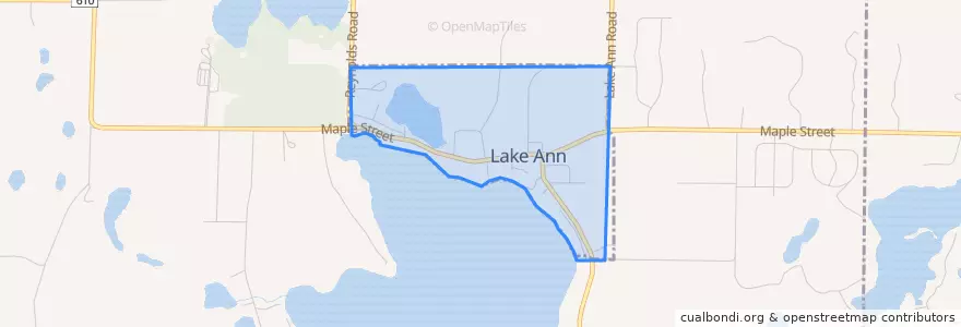 Mapa de ubicacion de Lake Ann.