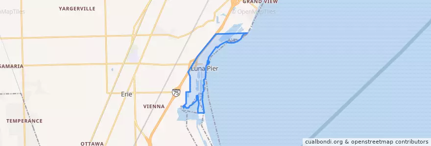 Mapa de ubicacion de Luna Pier.