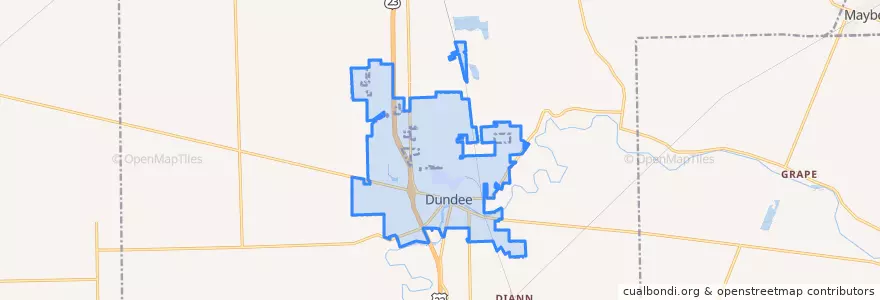 Mapa de ubicacion de Dundee.
