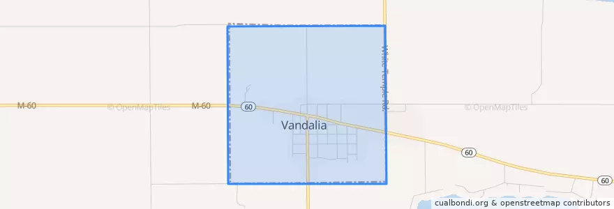 Mapa de ubicacion de Vandalia.