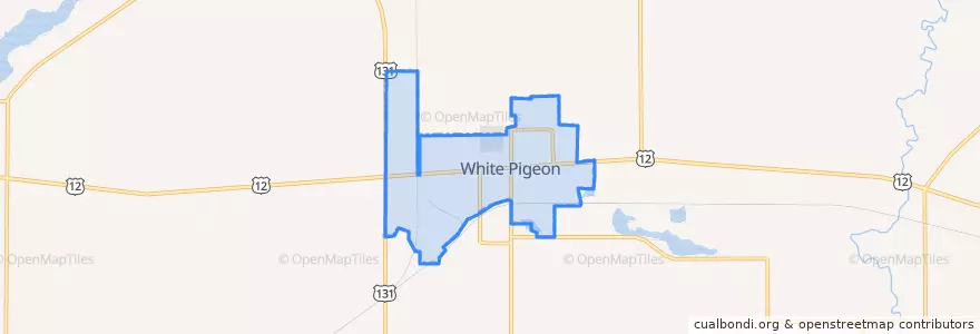 Mapa de ubicacion de White Pigeon.