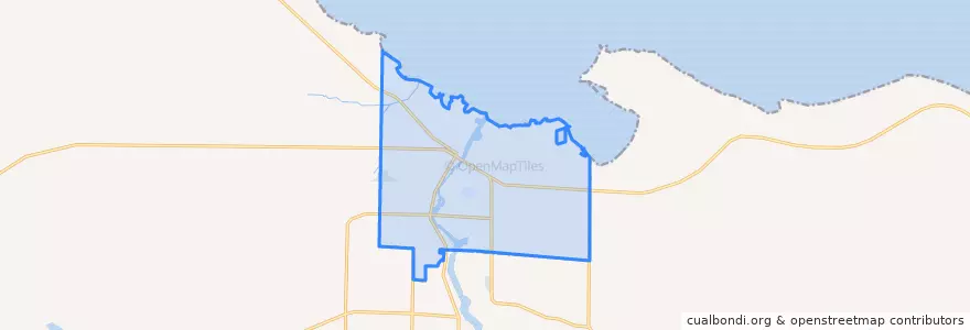 Mapa de ubicacion de Cheboygan.