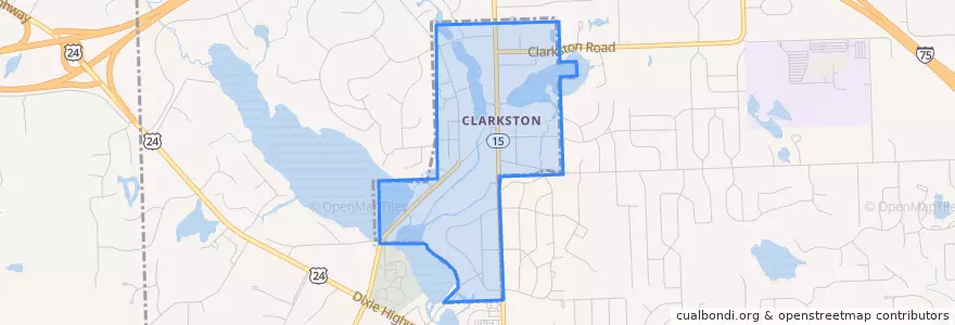 Mapa de ubicacion de Village of Clarkston.
