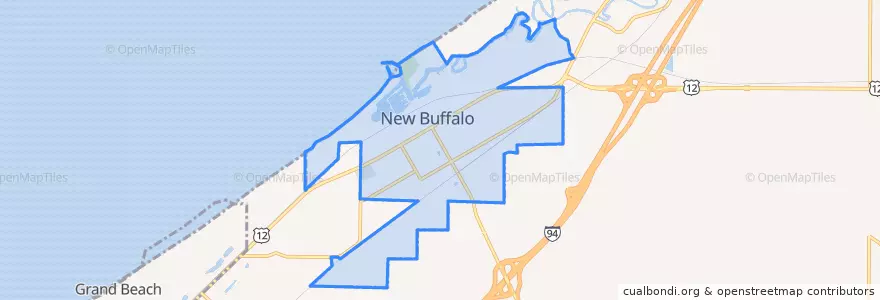 Mapa de ubicacion de New Buffalo.