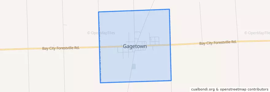 Mapa de ubicacion de Gagetown.