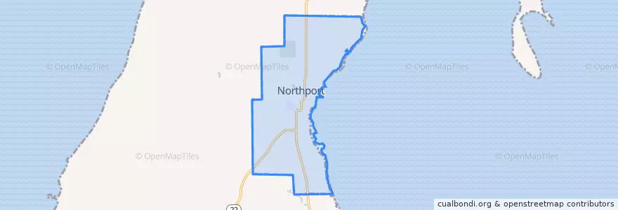 Mapa de ubicacion de Northport.