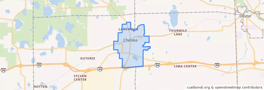 Mapa de ubicacion de Chelsea.