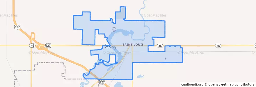 Mapa de ubicacion de Saint Louis.