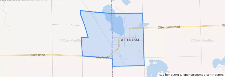 Mapa de ubicacion de Otter Lake.