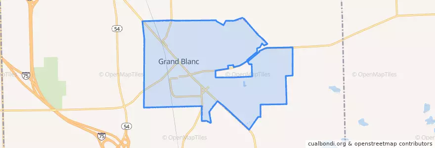 Mapa de ubicacion de Grand Blanc.