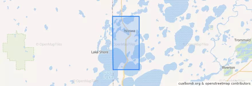Mapa de ubicacion de Nisswa.