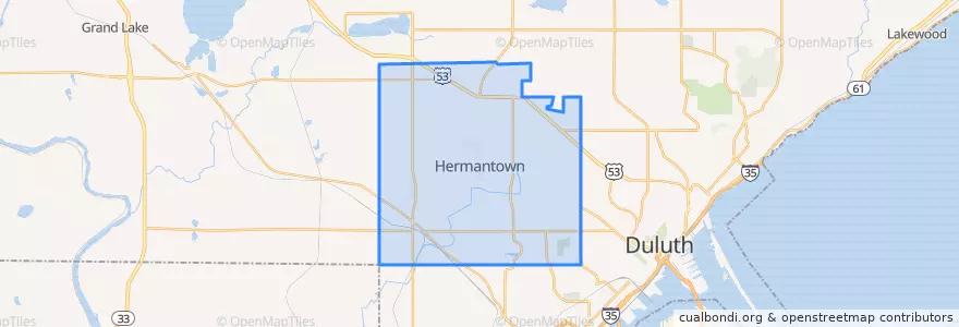 Mapa de ubicacion de Hermantown.