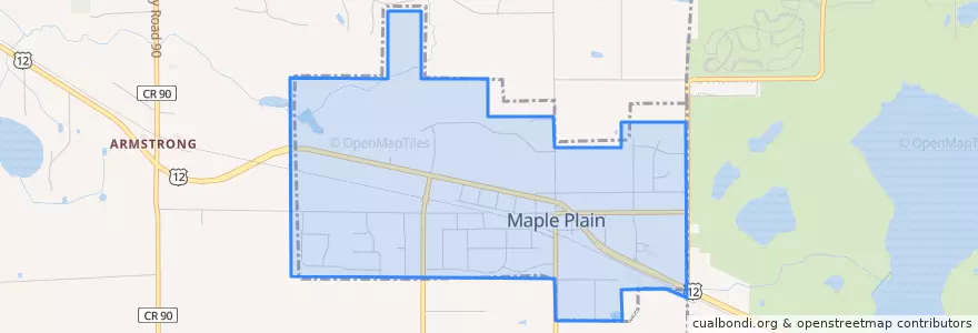 Mapa de ubicacion de Maple Plain.