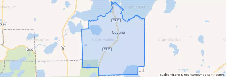 Mapa de ubicacion de Cuyuna.