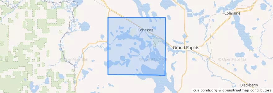 Mapa de ubicacion de Cohasset.