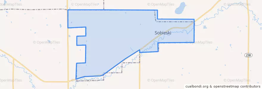 Mapa de ubicacion de Sobieski.